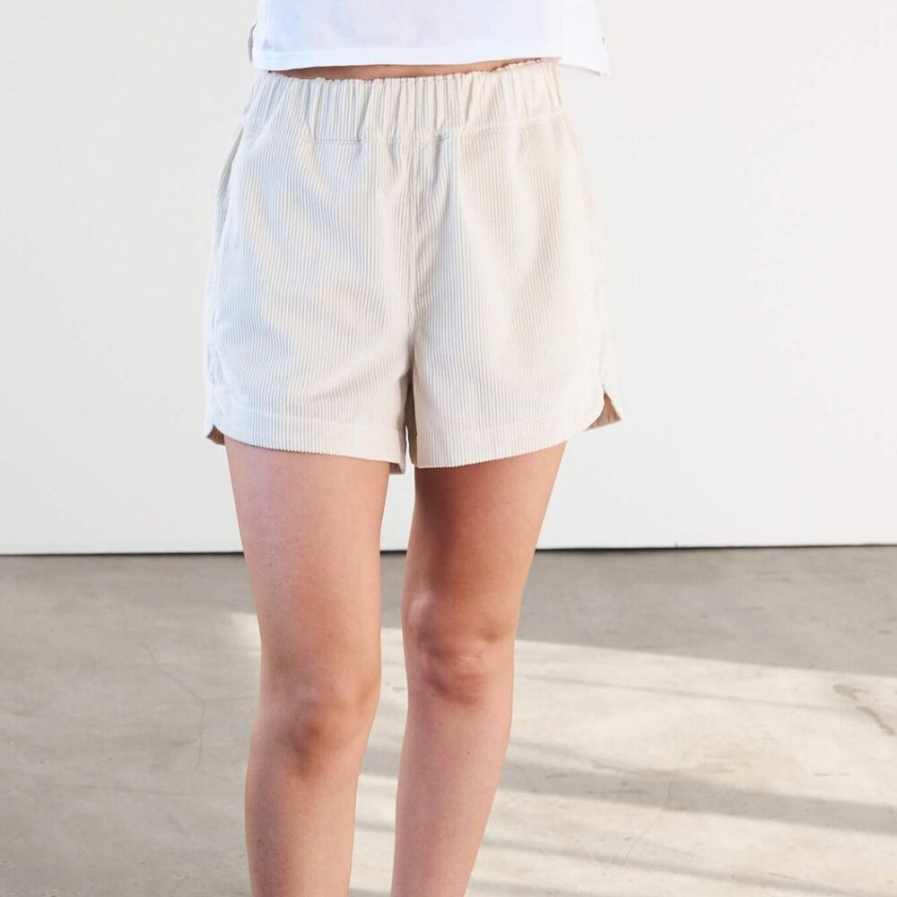 AYR ivory Corduroy Staycation Shorts